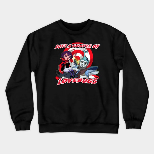 Sassy Gnome Valentine Love Bug Couples Crewneck Sweatshirt by Trendy Black Sheep